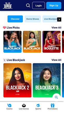 Sky Hills Casino Mobile Live Dealer