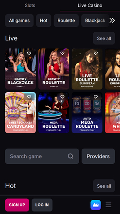 Skycrown Casino Mobile Live Dealer