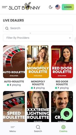 Slot Bunny Casino Mobile Live Dealer