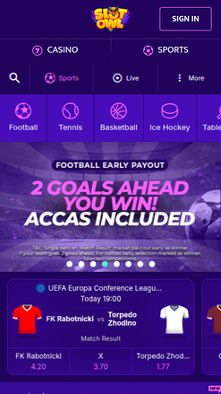 Slot Owl Casino Mobile Sports