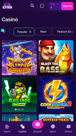 SlotRush Casino Mobile Games