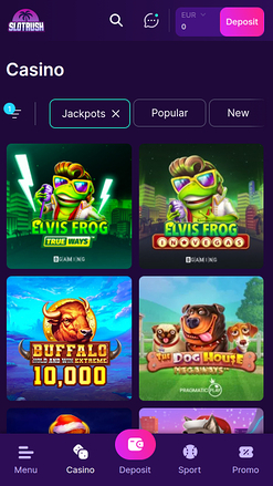 SlotRush Casino Mobile Jackpot