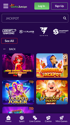 SlotsAmigo Casino Mobile Jackpot