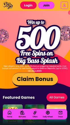 Slots Baby Casino Mobile Homepage