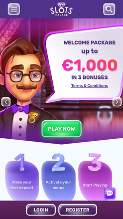 SlotsPalace Casino Mobile Homepage
