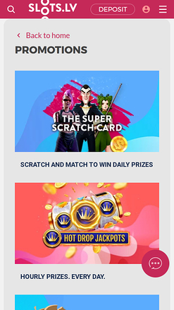 Slots.lv Casino Mobile Promotions