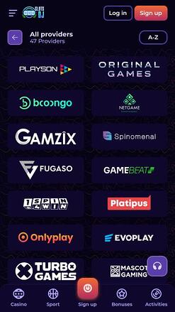 SlotsDj Casino game developers mobile page