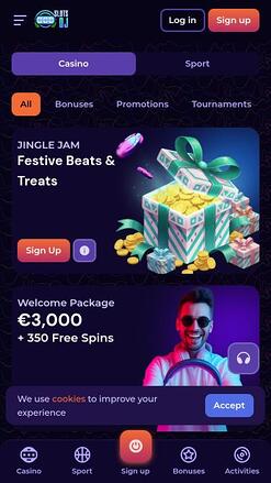 SlotsDj Casino promotions mobile page