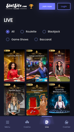 Slotsite.com Casino Mobile Live Dealer