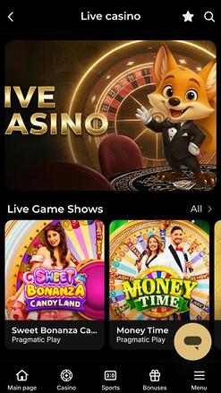 SlotStake Casino live dealer mobile page