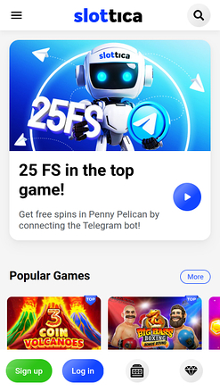 Slottica Casino Mobile Homepage