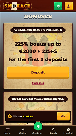 SmokAce Casino Mobile Promotions