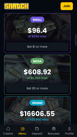 Snatch Casino Mobile Jackpot