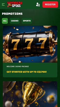 Sombrero Spins Casino Mobile Promotions