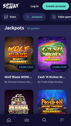 Spin Away Casino Mobile Jackpot