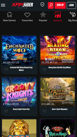 Spin Rider Casino Mobile Jackpot