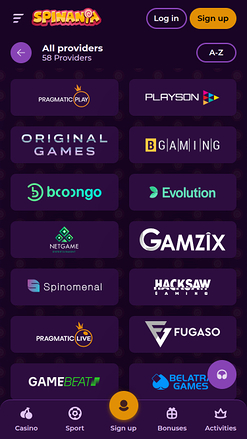 Spinania Casino Game Developers