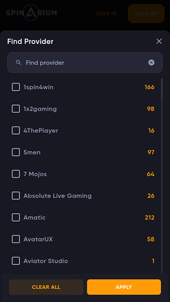 Spinarium Casino Mobile Game Developers