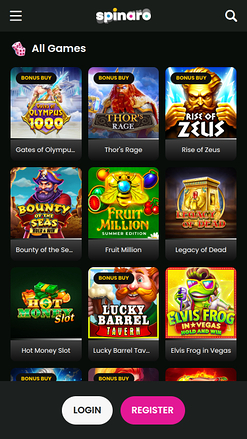 Spinaro Casino Mobile Games