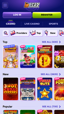 Spinbara Casino Mobile Games