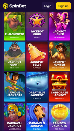Spinbet Casino Mobile Jackpot