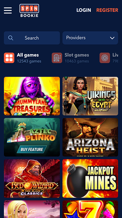 Spinbookie Casino Mobile Games