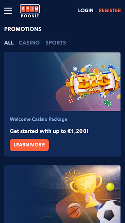 Spinbookie Casino Mobile Promotions