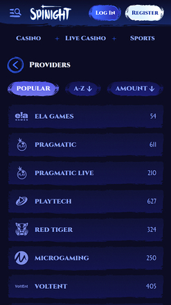 Spinight Casino Mobile Game Developers