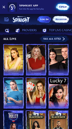 Spinight Casino Mobile Live Dealer