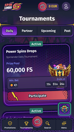Spinlander Casino Mobile Tournaments