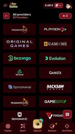 Spinogambino Mobile Game Developers