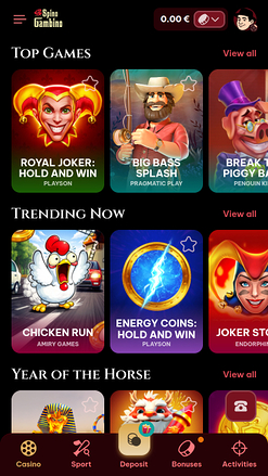 Spinogambino Mobile Games