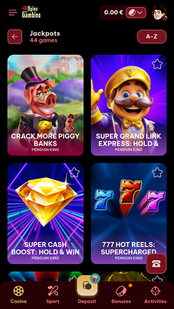 Spinogambino Mobile Jackpot