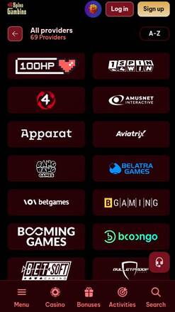 SpinoGambino Casino Game Developers