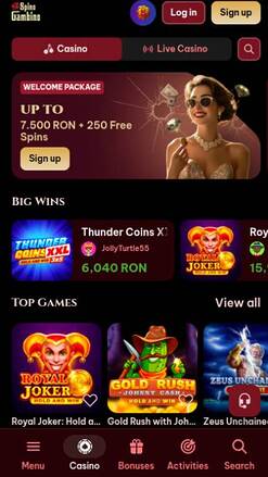SpinoGambino Casino Homepage