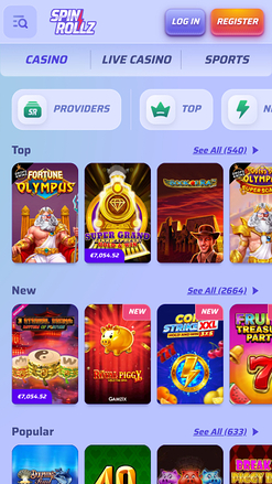 Spinrollz Casino Mobile Games