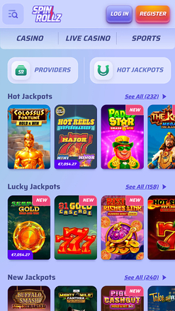 Spinrollz Casino Mobile Jackpot
