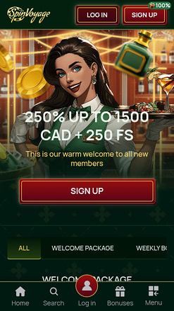 Promotions screenshot of SpinVoyage Casino for Mobile