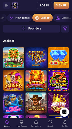 Spirit Casino Mobile Jackpot