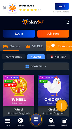 Starzbet Casino Mobile Games