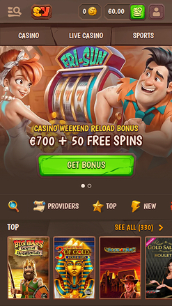 Stone Vegas Casino Mobile Homepage