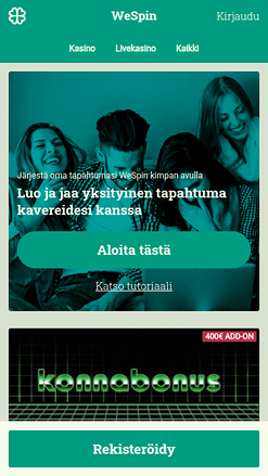 SuomiKasino Mobile WeSpin