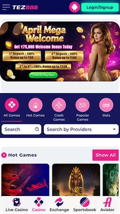 Tez888 Casino Mobile Games
