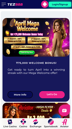 Tez888 Casino Mobile Promotions