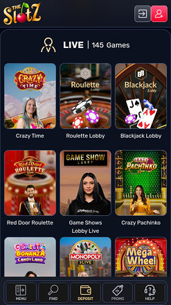 TheSlotz Casino Mobile Live Dealer