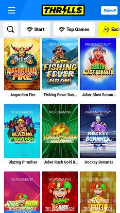 Thrills Casino Mobile Exclusive