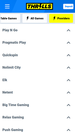 Thrills Casino Mobile Game Developers