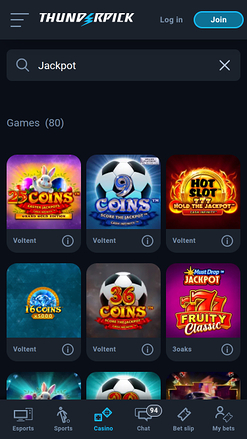 ThunderPick Casino Mobile Jackpot