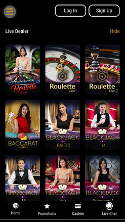 Treasure Mile Casino Mobile Live Dealer