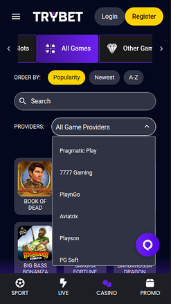 Trybet Casino Mobile Game Developers